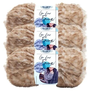 (3 Pack) Lion Brand Yarn 322-203BS Go for Faux Bulky Yarn, Pomeranian - Picture 1 of 8