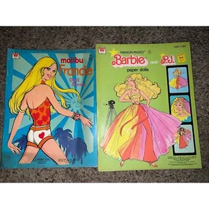 2 Vintage Whitman/Mattel FASHION PHOTO BARBIE & Malibu Francie Book 73-78 unused - Picture 1 of 14