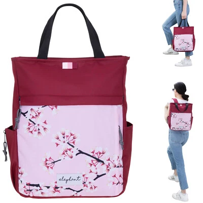 Rucksack Damen Elephant Hygge Freizeit klein Bag Tasche 12790 Rot Flower (6) +s