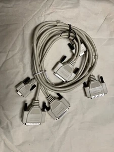 Dual DB9 and DB25 Serial and Direct Parallel Data Transfer Cable 5ft 8in - Photo 1/2