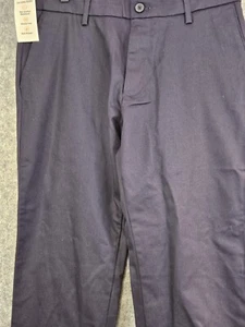 Dockers Signature Khaki Pants Men's 32x34 Stretch Lux Cotton Straight Navy NEW - Picture 1 of 15