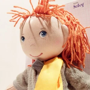 HABA 12" SOLEY - Soft Doll - Red Hair - Blue Eyes -Removable Pants & Jacket *NIP - Picture 1 of 17