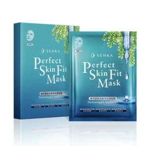 Shiseido Senka Perfect Skin Fit Mask HYDRATING Ex Sea Grape - Picture 1 of 3