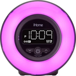 iHome - PowerClock Glow - Bluetooth Color Changing FM Alarm Clock Radio - Black - Picture 1 of 3