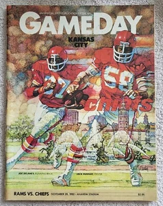 28. November 1982 Gameday Magazin/Programm, LA Rams vs Kansas City Chiefs - Bild 1 von 2
