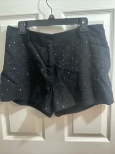 DIANE VON FURSTENBERG DVF Naples Crystal Rhinestones Hot Pants Shorts Size 12 - Picture 1 of 8
