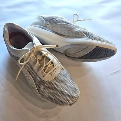 Clarks Un Cruise Unstructured Womens 8.5 Mesh Walking Shoes White/Gray - Image 1 of 4