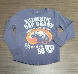 Gap Kids Boys Size M(8) Shirt Long Sleeve Thermal Northern Lights Outpost - Picture 1 of 1