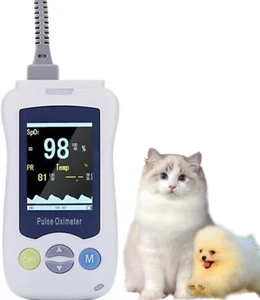 Oxímetro de pulso veterinario para medidor de oxígeno SPO2 para perros oxímetro de pulso de oído - Imagen 1 de 19