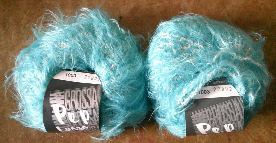 Lana Grossa  Pep Lusso  in türkis mit feinem silberlurex Faden Fb.1003 - Bild 1 von 3