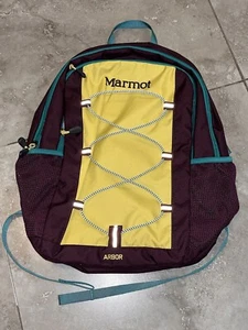 Marmot For Life 18 Liter Kid's Arbor Backpack Bookbag Green & Purple Hiking - Picture 1 of 5
