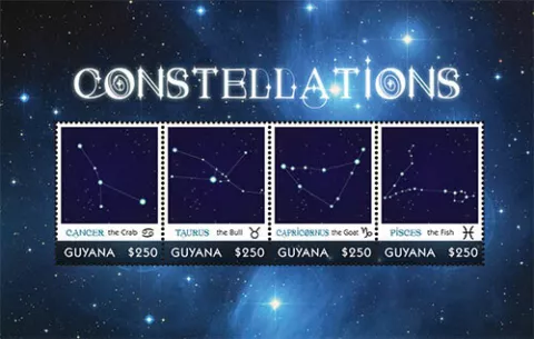 Guyana - 2013 - Constellations - Sheet Of 4 - MNH Cover