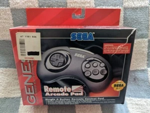 RARE NEW NOS OLD stock Sega Genesis Remote Arcade Pad single 6 button controller - Picture 1 of 2