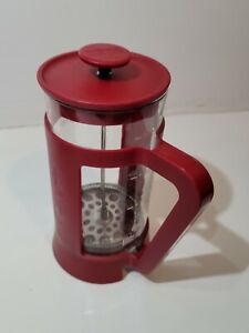 Bialetti Bright Red Coffee Press Plunger Large 8 Cup Glass Beaker