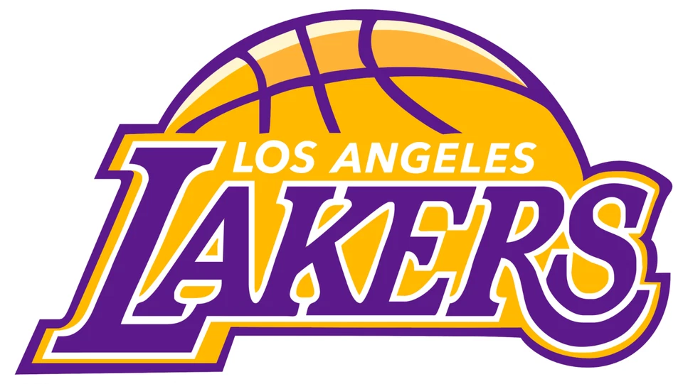 Adesivo adesivo Los Angeles Lakers 4 polegadas NBA colorido cortado *Frete grátis - Imagem 1 de 1