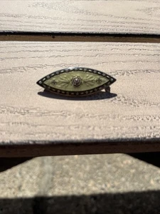 Vintage Enamel Brooch Catherine Popesco Signed W/ 1 Center Rhinestone - Picture 1 of 8