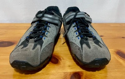 Sapatos de ciclismo TAHO ATB Specialized feminino cinza azul mountain bike UE 38 EUA 7.5 - Imagem 1 de 4