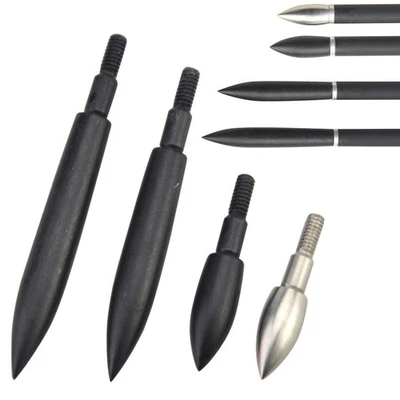 12pcs 100-350Gr Archery Arrowheads Field Points Broadhead Tips Practice Shooting - Image 1 of 4