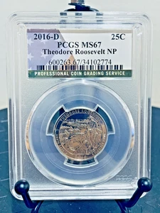 2016-D Washington Quarter Theodore Roosevelt NP PCGS MS67 #34102774 - Picture 1 of 2
