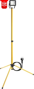 LED Construction Spotlight 30W 2550 Lumen Telescopic Tripod IP65 Black Yellow - Picture 1 of 2