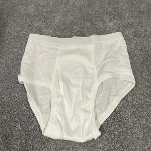 Single Pair CAC White Cotton Briefs Underwear Campbellsville Apparel USA 36 - Picture 1 of 5