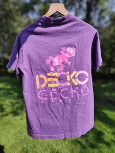 Gecko Decko Hawaii T-Shirt Purple Pink Vintage Medium Cotton USA - Picture 1 of 7