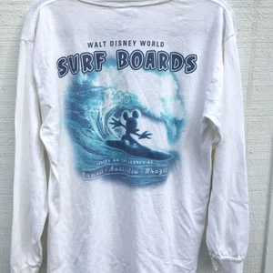 Walt Disney World Mickey Mouse Surfbretter Hawaii Langarm Herren EUC M - Bild 1 von 4