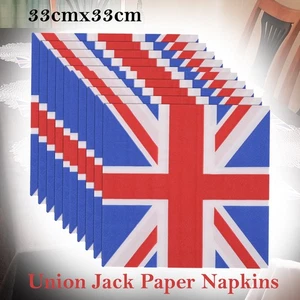 25 Pcs Servilletas De Papel Union Jack Para Fiesta Real De Deportes - Imagen 1 de 12