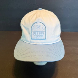 Sand Ridge Golfschläger Mütze Pukka Herren verstellbar weiß blau Strapback - Bild 1 von 7