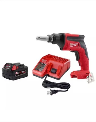 Milwaukee 2866-22 M18 Fuel Cordless Drywall Screw Gun Kit/ w BATTERY AND CHARGER - Image 1 of 4