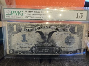 US Bill - Eagle - 1899 - $1 Silver Certificate - Fr 236 - PMG Choice Fine 15 - Picture 1 of 4