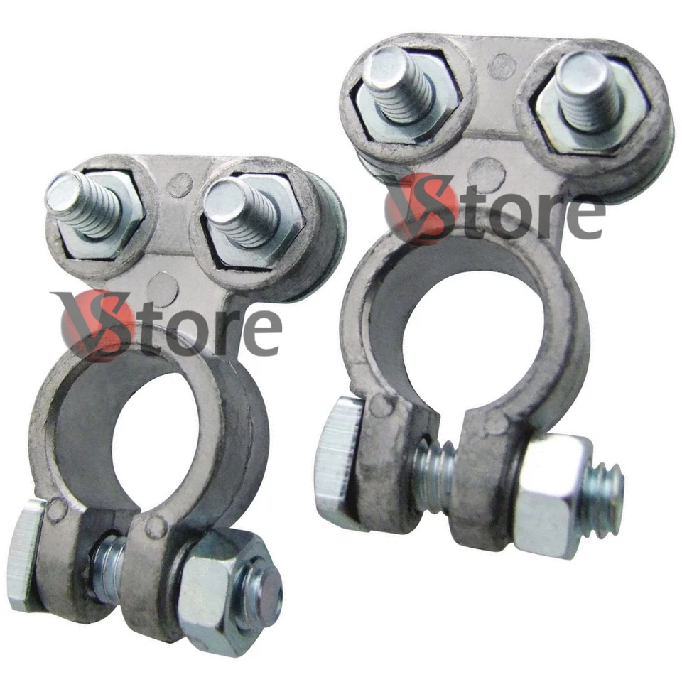 Morsetti Per Batteria Auto Positivo Negativo 6-12V Universali a Vite Standard VS - Image 1 of 1