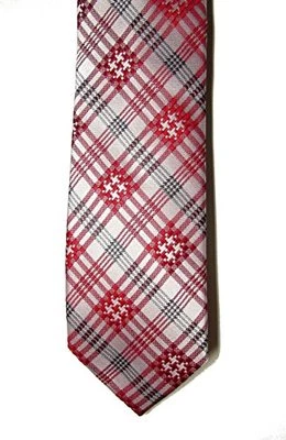 Corbata de cuello Nick Cannon 100 % seda para hombre, lanza a cuadros Foto 1 de 3