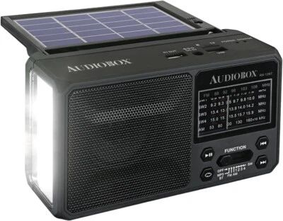 Emergency 6-Band Radio w/ Bluetooth, FM,  AM, SW MP3, LED Flashlight, USB, SD - Image 1 of 4