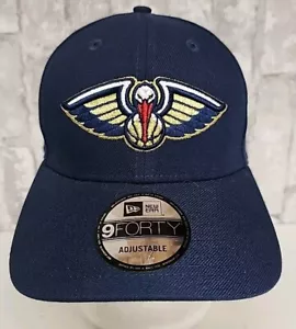 New Orleans Pelicans Logo New Era 9Forty Mens Blue Strap Back Hat - Picture 1 of 7
