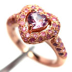 Edelstein 6 x 6 Mm. Pink Mystic Topas, Saphir Schmuck Ring 925 Silber Größe 5.75