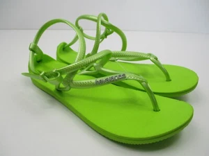 Garantiert echt Havaianas H Grace, grün, UK Größe 3/4. Nagelneu verpackt - Bild 1 von 11
