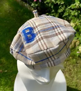 A14. Designer Baskenmütze Beret Mütze aus Orginal Balenciaga Stoff Gr. M - Bild 1 von 6