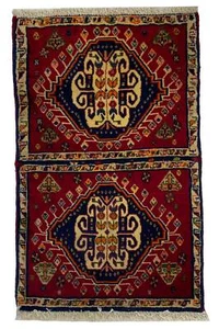 Teppich Ghashghai Handgeknüpft Perserteppich Orientteppich Tappeto rug 60x38cm - Bild 1 von 4