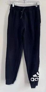 Adidas Men’s Joggers Sweatpants Legend Ink Navy Blue Small S Pockets Tiny Hole - Picture 1 of 13