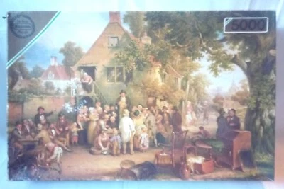 Falcon A Village Auction No 3830 Jigsaw Puzzle 5000 Pce SEALED BAG RARE VINTAGE - Image 1 of 4