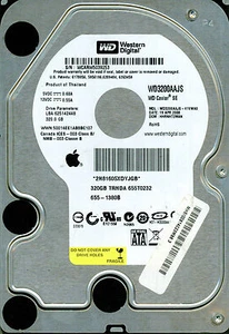 WD3200AAJS-41VWA0, HHRNHT2MAN WESTERN DIGITAL SATA 320GB - Picture 1 of 1
