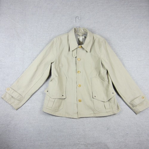 VETEMENTS Giacca J crew uomo media marrone panna bottoni davanti manica lunga colletto tela