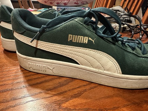 Scarpe casual Puma Smash V2 logo stringate uomo verde sneakers 36498967