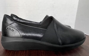 CLARKS Women's 9.5 W Kayleigh Step Cushion Feel Slip-On Loafers Black Combi - Bild 1 von 7