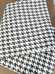 Copriletto matrimoniale cotone elegante pied poule bianco nero coperta 2 piazze - Foto 1 di 3