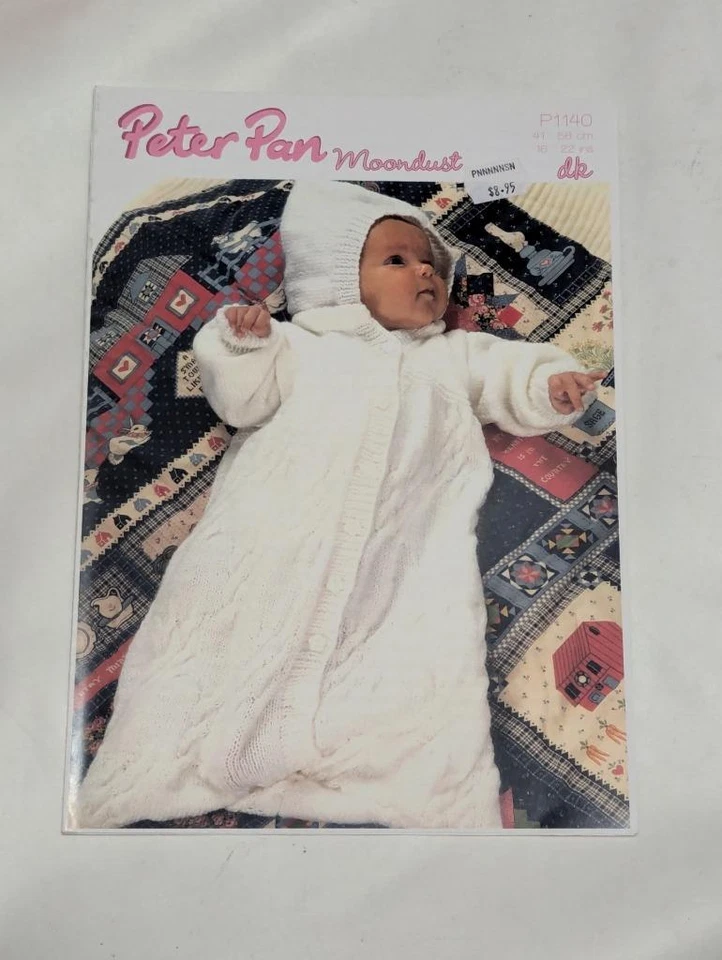 Peter Pan  P1140 Moondust - Baby Sleeping Bag Knitting Patterns 3 ply  41-51cm - Image 1 of 1