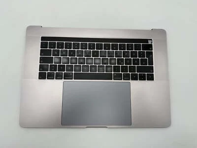 Macbook Pro 15" 2018 2019 A1990 QWERTZ Topcase Trackpad Tastatur Grau #T746 - Bild 1 von 4