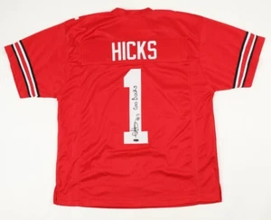 CJ Hicks Signed Jersey Inscribed "Go Bucks" (Playball) COA - Picture 1 of 3