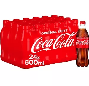 Coca Cola ORIGINAL 24 x 500ml Pet Bottle - Picture 1 of 3